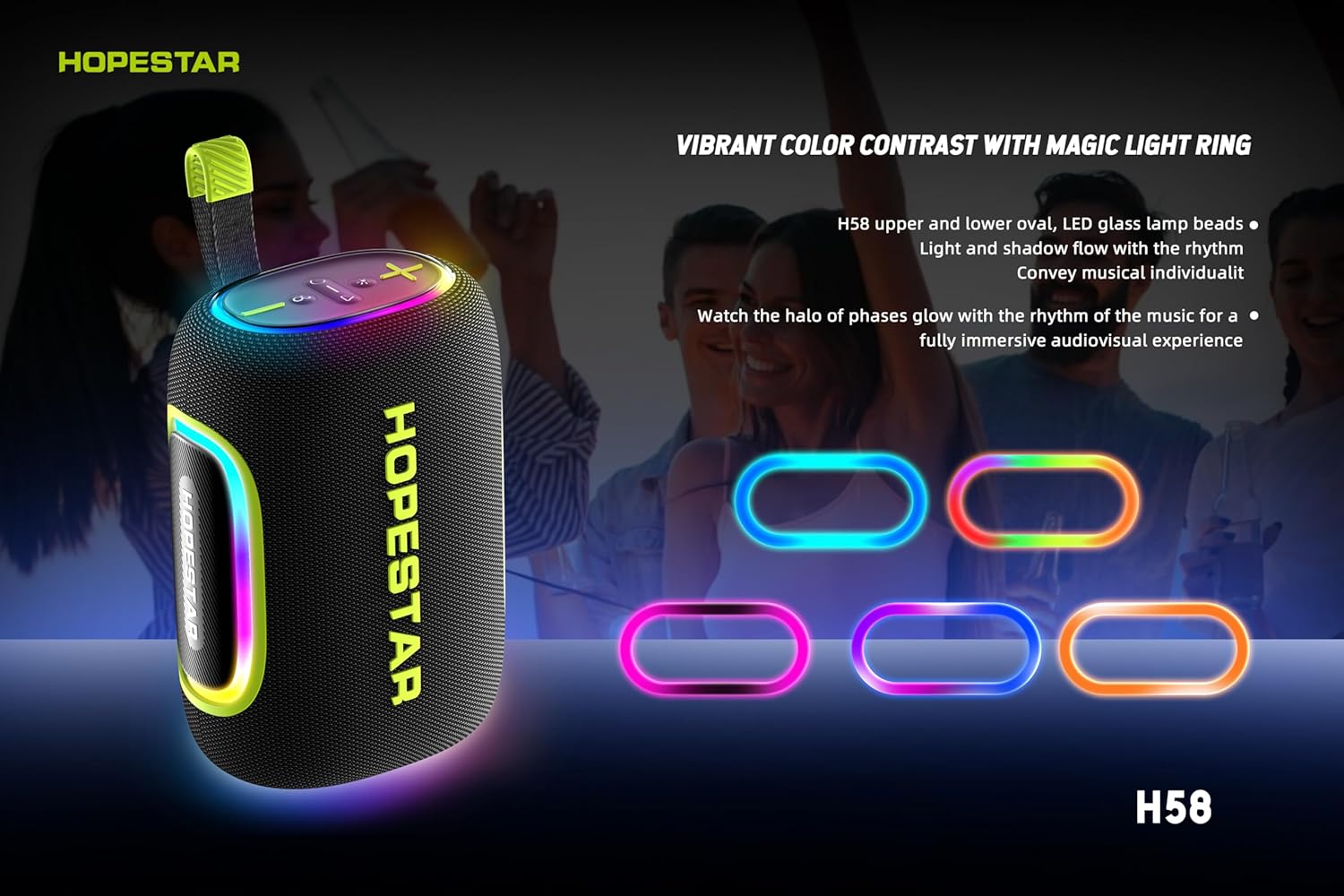 Enceinte Bluetooth sans fil série Hopestar petit format