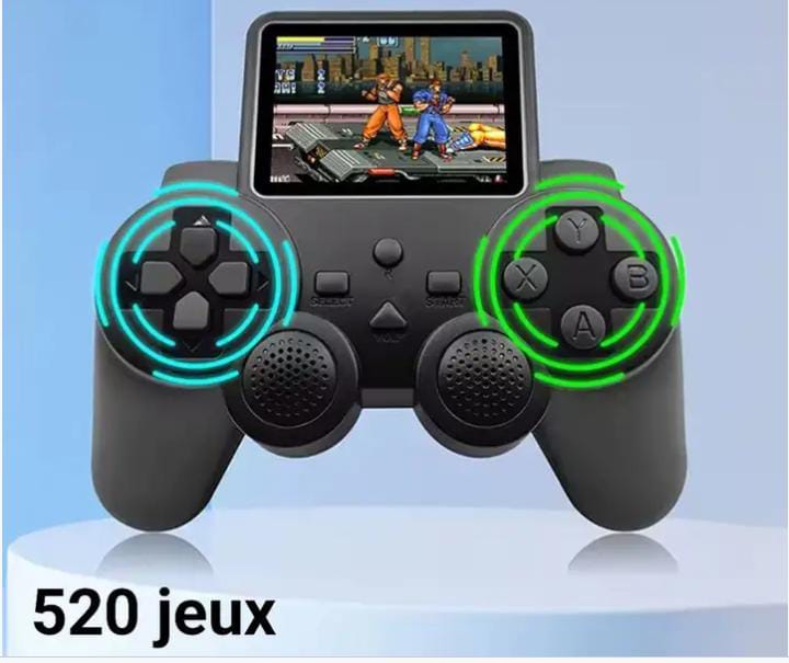 Console de jeu portable avec écran 3" rétro avec câble AV pour connexion TV