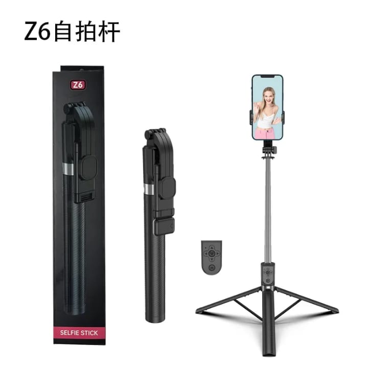 Perche à Selfie Z6 avec Trépied et Télécommande Bluetooth