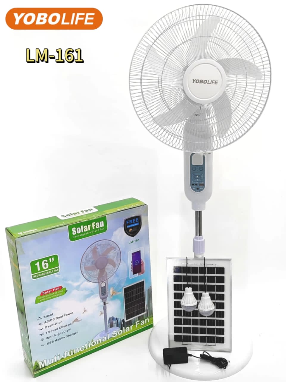 ‎VENTILATEUR SOLAIRE RECHARGEABLE